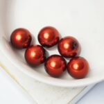 10 mm Preciosa Nacre round pearls Dark Copper x 10 pc(s)