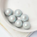 10 mm Preciosa Nacre round pearls Pearlescent Grey x 10 pc(s)