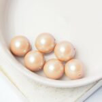 10 mm Preciosa Nacre round pearls Pearlescent Pink x 10 pc(s)