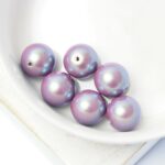 10 mm Preciosa Nacre round pearls Pearlescent Violet x 10 pc(s)