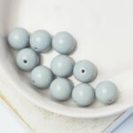 8 mm Preciosa Nacre round pearls Ceramic Grey x 20 pc(s)