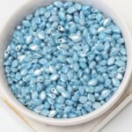 3x5 mm Gekko Chalk White Baby Blue Luster x 10 g