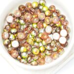 6 mm 2-hole Cabochon Crystal Magic Green x 25 pc(s)