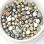 6 mm 2-hole Cabochon Zinc Iris x 25 pc(s)