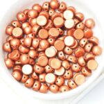 6 mm 2-hole Cabochon Copper x 25 pc(s)