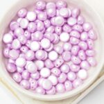 6 mm 2-hole Cabochon Alabaster Pastel Light Rose x 25 pc(s)