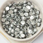 6 mm 2-hole Cabochon Jet Labrador Full x 25 pc(s)