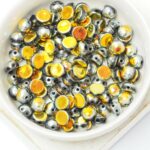 6 mm 2-hole Cabochon Jet Marea Full x 25 pc(s)