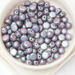 6 mm 2-hole Cabochon Jet Mix Berry x 25 pc(s)