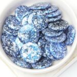 18 mm Extra low Glass Cabochon Jet Blue Splash x 4 pc(s)