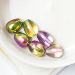 8x11 mm Glass drops Crystal Magic Orchid x 6 pc(s)