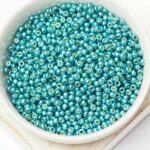 8/0 Miyuki seed beads 4217 Duracoat Galvanized Dark Seafoam x 15 g