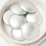 25 mm Round Glass Cabochon 00030-01700 Crystal Aluminium Silver x 2 pc(s)