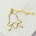19x51 mm Gold-colored Tulip Charm x 2 pc(s)