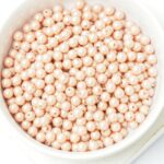 4 mm Preciosa half-drilled nacre pearls Pearlescent Pink x 8 pc(s)