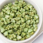 9x9 mm Lily Flower bead Alabaster Green Picasso x 20 pc(s)