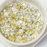 6 mm / ss30 Preciosa sew-on rhinestone Jonquil in Silver-colored setting x 10 pc(s)
