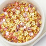 6 mm / ss30 Preciosa sew-on rhinestone Light Rose in Gold-colored setting x 10 pc(s)