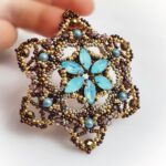 FLOWER DOME pendant beading tutorial by Ruxandra Puscas