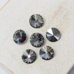 8 mm Preciosa rivoli Crystal Nightfall x 6 pc(s)