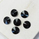 8 mm Preciosa rivoli Jet x 6 pc(s)