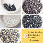 8x8 mm WibeDuo bead Bundle ELEGANT x 8 colours