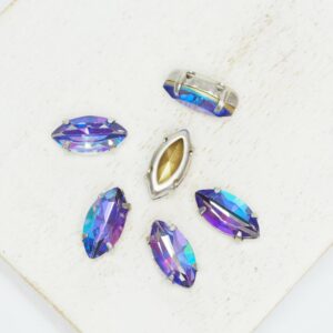 Navette glass cabochons