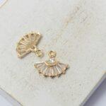 12x14 mm Gold-colored Little Balerina charm  x 2 pc(s)