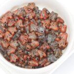 9x9 mm Lily Flower bead Red Murble with Brown Painted x 20 pc(s)