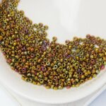 11/0 Miyuki seed beads 462 Metallic Gold Iris x 5 g