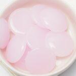25 mm Round Glass Cabochon 78420 Opaque Light Rose x 2 pc(s)