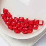 8x8 mm WibeDuo® 93200 Opaque Red x 25 pc(s)