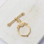 13x18 mm Flower Toggle Clasp Gold-colored x 1 pc(s)