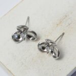 14 mm  Silver Earstud Forget-me-not x 2 pc(s)
