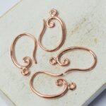 10x16 mm Rose Gold-colored Voluta Earring Hook x 4 pc(s)