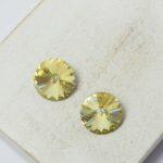 12 mm round glass cabochon Jonquil x 2 pc(s)