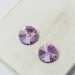 12 mm round glass cabochon Violet x 2 pc(s)