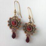 Josephine earrings kit Golden Fire by Ruxandra Puscas