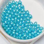 4x6 mm Rice pearls 24625 Aqua x 50 pc(s)