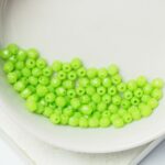 3 mm Fire-polished round beads 53300 Opaque Light Olivine x 100 pc(s)