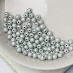 3 mm Round Glass beads Crystal Labrador Full Matted x 100 pc(s)