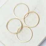 0.9x16 mm Gold-colored round hollow circle x 4 pc(s)