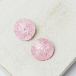 12 mm round rivoli ice glass cabochon Ice Light Rose  x 2 pc(s)