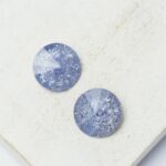 12 mm round rivoli ice glass cabochon Ice Tanzanite  x 2 pc(s)