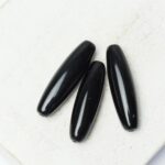 6x22 mm Rocket bead  Black x 3 pcs