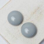 16 mm Preciosa Nacre half-drilled button Ceramic Grey x 2 pc(s)