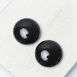 16 mm Preciosa Nacre half-drilled button Magic Black x 2 pc(s)