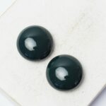 16 mm Preciosa Nacre half-drilled button Malachite x 2 pc(s)