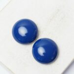 16 mm Preciosa Nacre half-drilled button Navy Blue x 2 pc(s)