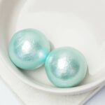 20 mm Miyuki cotton pearl Aqua  x 2 pc(s)